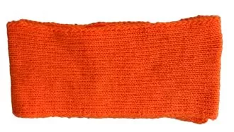 Schal in neonorange klassisches Muster handgestrickt